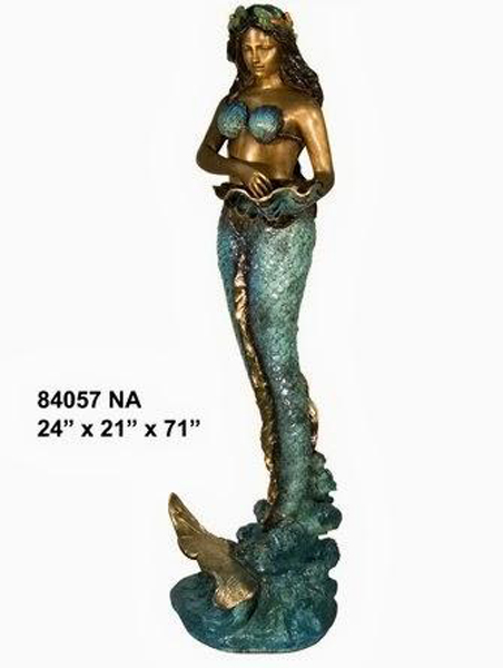 Bronze Mermaid with Shell Bronze Mermaid with Shell